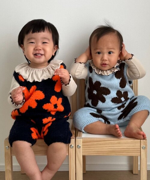 BABY】総柄フラワーニットロンパース（ロンパース）｜CIAOPANIC TYPY