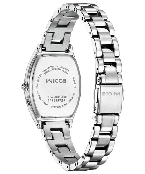 セール】wicca ウィッカ ソーラーテック電波時計 シルバー KS4-014-11