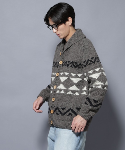 NANO universe(ナノユニバース)の「ペルー産カウチンセーター(ニット/セーター・メンズ・ブラック/モカ・M/L)」の17枚目の写真