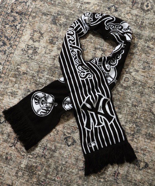 セール】【MLB/エムエルビー】ヤンキース ロゴエンブレムマフラー