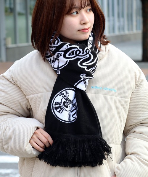 セール】【MLB/エムエルビー】ヤンキース ロゴエンブレムマフラー