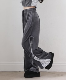 one after another NICE CLAUP | 【セットで着れる】ベロアリボンパンツ(デニムパンツ)