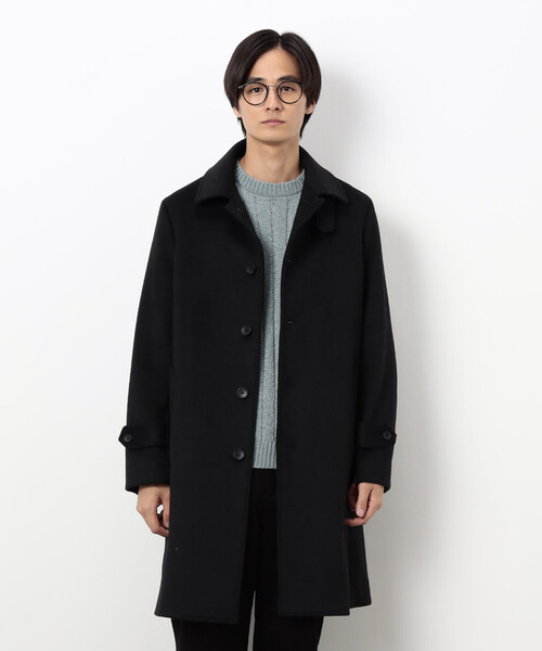 COMME CA ISM（コムサイズム）の「ハイブリッド ウールビーバー ステンカラーコート（ステンカラーコート・メンズ・ネイビー/ブラック・SMALL/X-LARGE/LARGE/MEDIUM）」の5枚目の写真