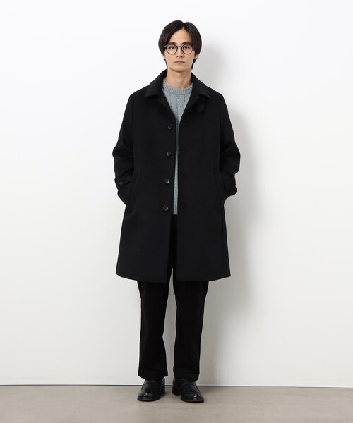 COMME CA ISM（コムサイズム）の「ハイブリッド ウールビーバー ステンカラーコート（ステンカラーコート・メンズ・ネイビー/ブラック・SMALL/X-LARGE/LARGE/MEDIUM）」の7枚目の写真