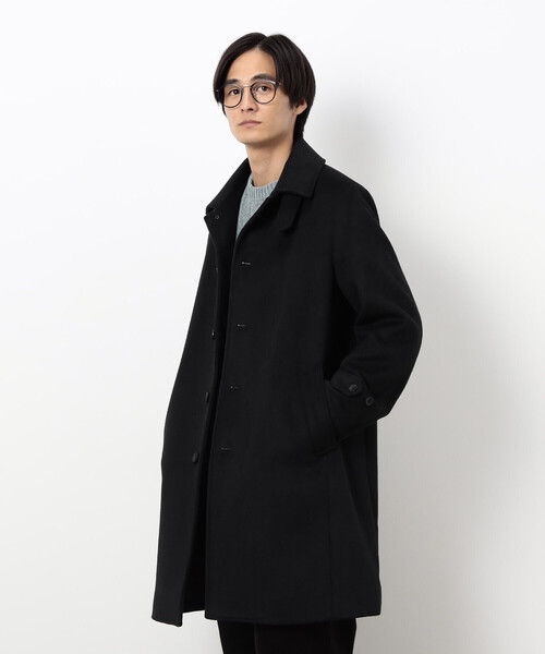 COMME CA ISM（コムサイズム）の「ハイブリッド ウールビーバー ステンカラーコート（ステンカラーコート・メンズ・ネイビー/ブラック・SMALL/X-LARGE/LARGE/MEDIUM）」の11枚目の写真