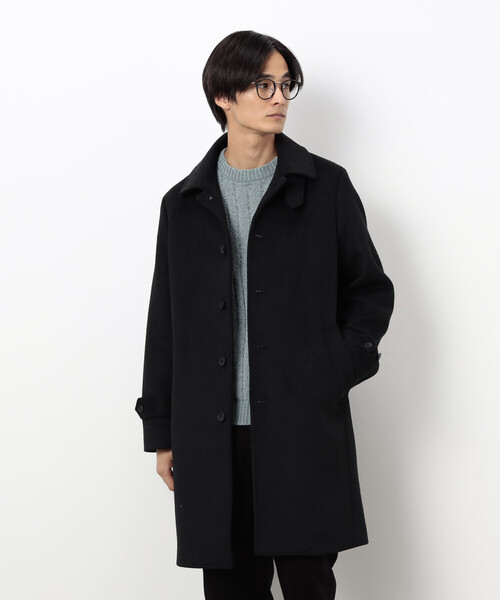 COMME CA ISM（コムサイズム）の「ハイブリッド ウールビーバー ステンカラーコート（ステンカラーコート・メンズ・ネイビー/ブラック・SMALL/X-LARGE/LARGE/MEDIUM）」の12枚目の写真