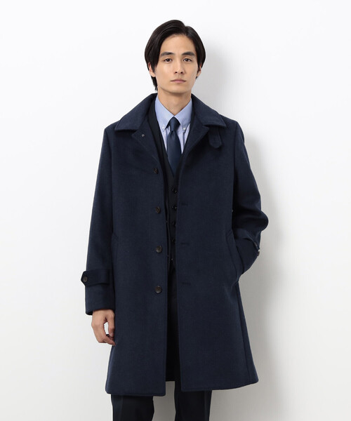 COMME CA ISM（コムサイズム）の「ハイブリッド ウールビーバー ステンカラーコート（ステンカラーコート・メンズ・ネイビー/ブラック・SMALL/X-LARGE/LARGE/MEDIUM）」の18枚目の写真