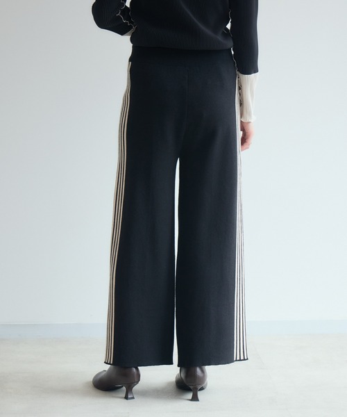 Paradise Picnic(パラダイスピクニック)の「サイドラインニットパンツ(その他パンツ・レディース・グレー/ブラック・FREE)」の11枚目の写真