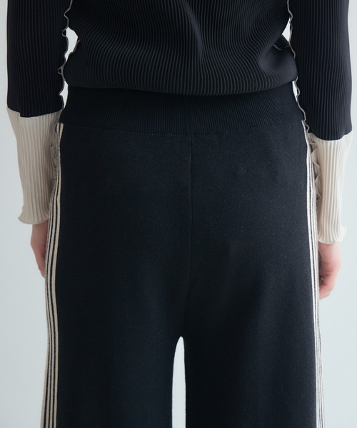 Paradise Picnic(パラダイスピクニック)の「サイドラインニットパンツ(その他パンツ・レディース・グレー/ブラック・FREE)」の12枚目の写真
