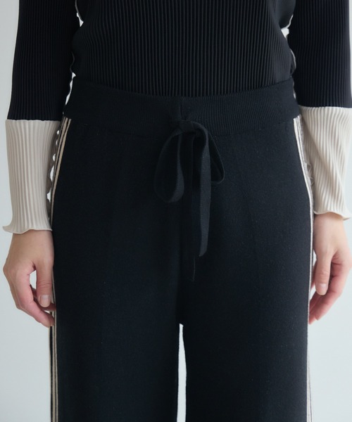 Paradise Picnic(パラダイスピクニック)の「サイドラインニットパンツ(その他パンツ・レディース・グレー/ブラック・FREE)」の13枚目の写真