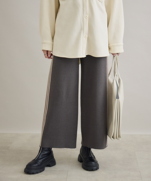 Paradise Picnic(パラダイスピクニック)の「サイドラインニットパンツ(その他パンツ・レディース・グレー/ブラック・FREE)」の19枚目の写真