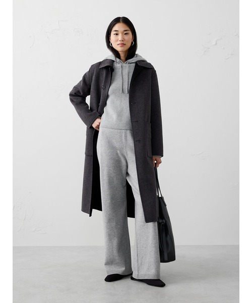 BANANA REPUBLIC FACTORY STORE(バナナリパブリック ファクトリーストア)の「BANANA REPUBLIC FACTORY STORE ワイドレッグ ミッドライズ プルオン セーターパンツ(その他パンツ・レディース・ネイビー/ライトグレー・L/M/S/XS)」の4枚目の写真