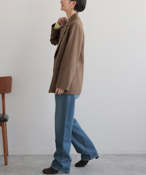 セール】《追加2》ツイーディーツイルテーラードダブルジャケット