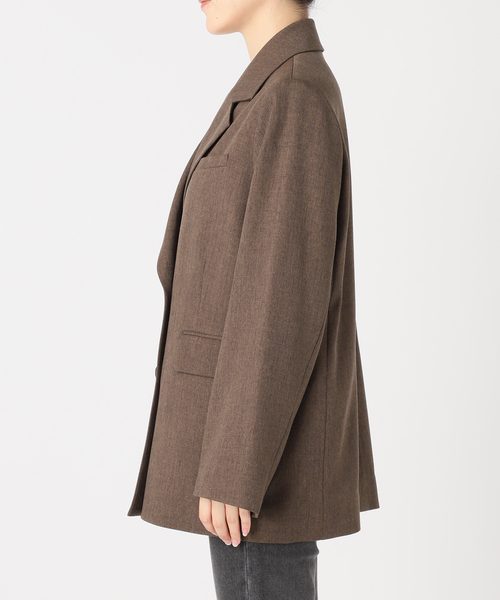 JOURNAL STANDARD relume(ジャーナルスタンダード レリューム)の「《追加2》ツイーディーツイルテーラードダブルジャケット(テーラードジャケット・レディース・ベージュ/ブラウン・38/36)」の5枚目の写真