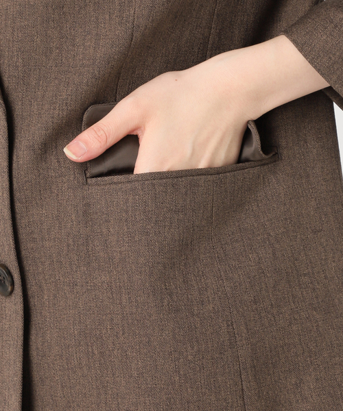 JOURNAL STANDARD relume(ジャーナルスタンダード レリューム)の「《追加2》ツイーディーツイルテーラードダブルジャケット(テーラードジャケット・レディース・ベージュ/ブラウン・38/36)」の12枚目の写真