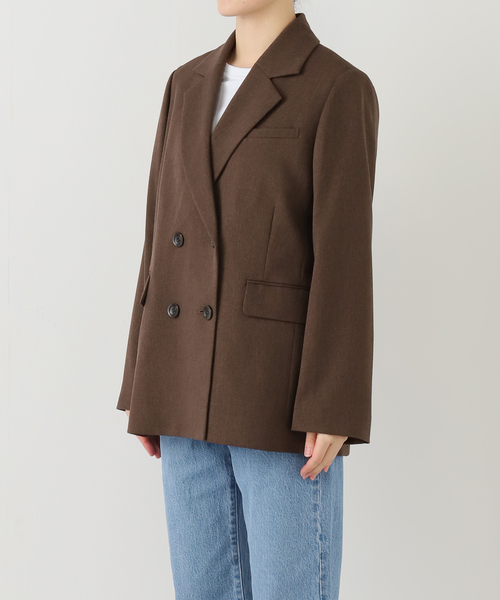 追加2》ツイーディーツイルテーラードダブルジャケット（テーラード