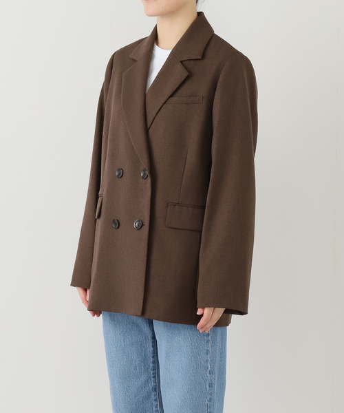 追加2》ツイーディーツイルテーラードダブルジャケット（テーラード