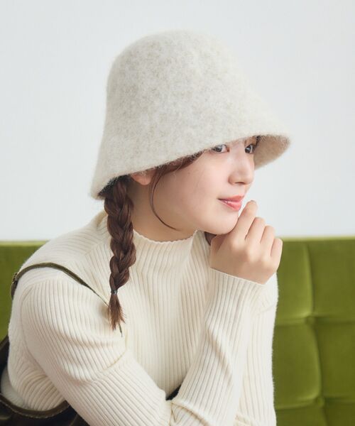 casita(RETRO GIRL)(カシータ)の「Fファーベルハット(ハット・レディース・オフホワイト/チャコールグレー/ブラウン・ONE SIZE)」の1枚目の写真