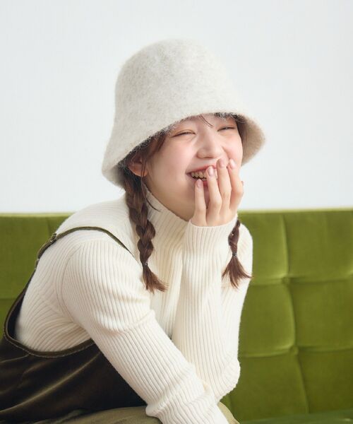 casita(RETRO GIRL)(カシータ)の「Fファーベルハット(ハット・レディース・オフホワイト/チャコールグレー/ブラウン・ONE SIZE)」の6枚目の写真