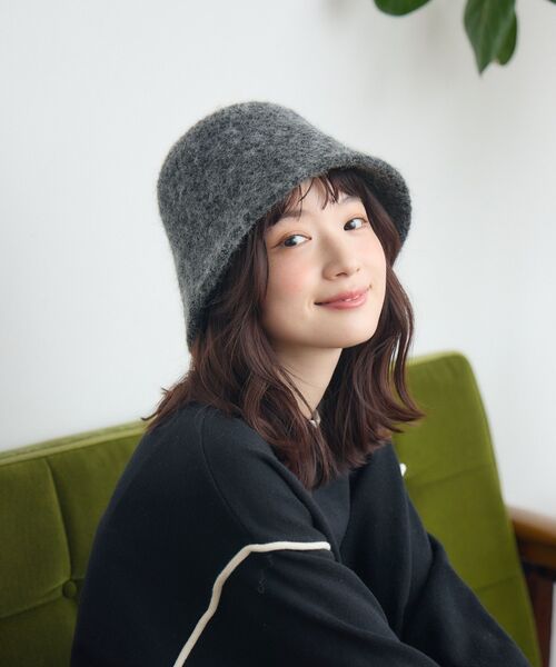 casita(RETRO GIRL)(カシータ)の「Fファーベルハット(ハット・レディース・オフホワイト/チャコールグレー/ブラウン・ONE SIZE)」の10枚目の写真