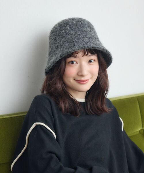 casita(RETRO GIRL)(カシータ)の「Fファーベルハット(ハット・レディース・オフホワイト/チャコールグレー/ブラウン・ONE SIZE)」の11枚目の写真