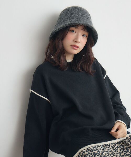 casita(RETRO GIRL)(カシータ)の「Fファーベルハット(ハット・レディース・オフホワイト/チャコールグレー/ブラウン・ONE SIZE)」の12枚目の写真