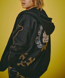 GALFY（ガルフィー）の「【GALFY】ピカピカ骨骨パーカー（パーカー）」