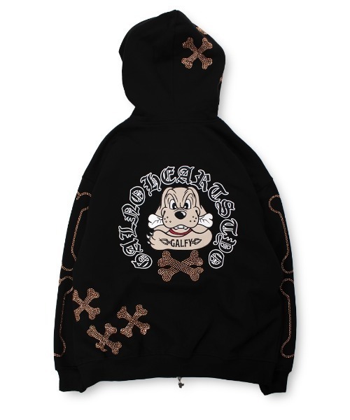 （即発送）ガルフィー GALFY ピカピカ骨骨 パーカー Lサイズ 完売品 セール】【GALFY】ピカピカ骨骨パーカー（パーカー）｜GALFY