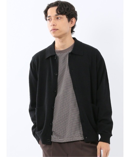 フワフワ ブラック カーディガン 長袖 セール】【ウォッシャブル ニットアウター】m.f.エディトリアル メンズ