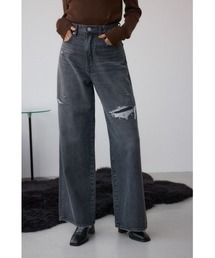AZUL DENIM リペアワイドデニム