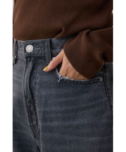 AZUL by moussy(アズールバイマウジー)の「AZUL DENIM リペアワイドデニム(デニムパンツ・レディース・ライトブルー/ライトブラック・SMALL/MEDIUM)」の11枚目の写真