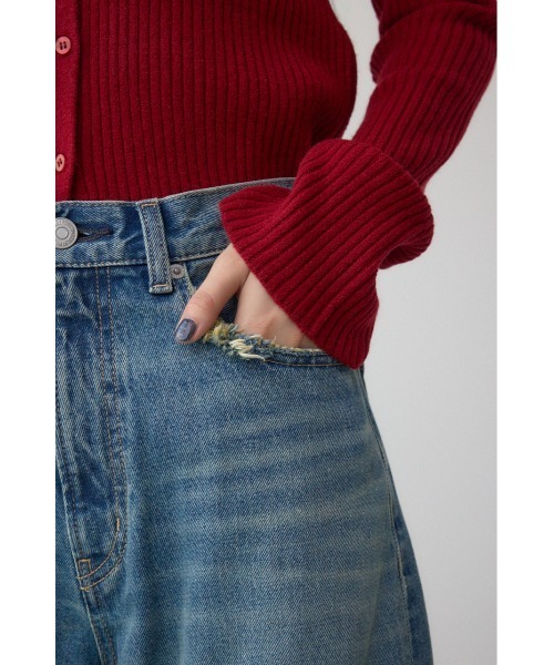 AZUL by moussy(アズールバイマウジー)の「AZUL DENIM リペアワイドデニム(デニムパンツ・レディース・ライトブルー/ライトブラック・SMALL/MEDIUM)」の22枚目の写真