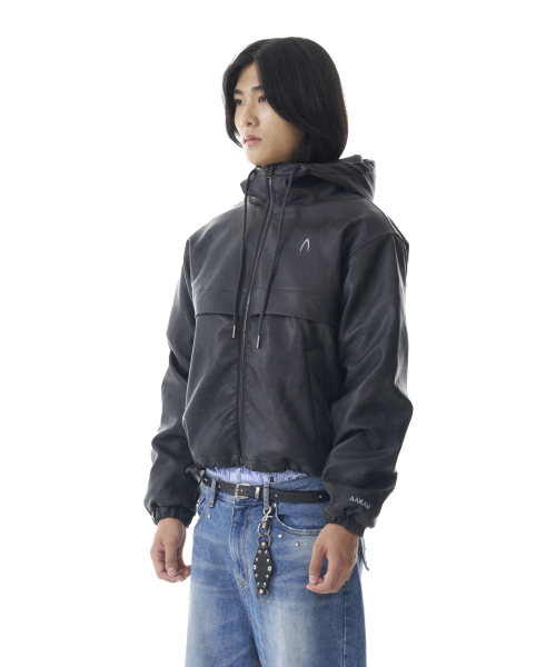 AAKAM(アーカム)の「Leather Puffer Jacket (Black)(ダウンジャケット/コート・レディース・その他・1/2)」の3枚目の写真