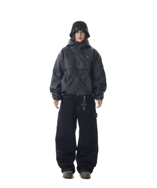 AAKAM(アーカム)の「Leather Puffer Jacket (Black)(ダウンジャケット/コート・レディース・その他・1/2)」の4枚目の写真