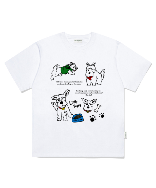 ESCAPEFROM（エスケープフロム）の「ミルクパピープリントオーバーサイズ半袖Tシャツホワイト（Tシャツ/カットソー・レディース・その他・SMALL/MEDIUM/LARGE）」の2枚目の写真