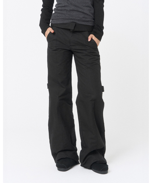 Miseki SEOUL(ミセキソウル)の「belted folding wide pants BLACK(その他パンツ・レディース・その他・1/2)」の1枚目の写真