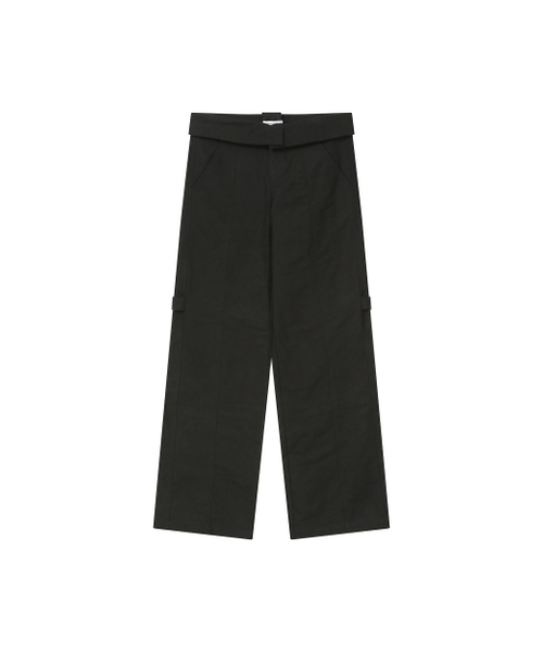 Miseki SEOUL(ミセキソウル)の「belted folding wide pants BLACK(その他パンツ・レディース・その他・1/2)」の2枚目の写真