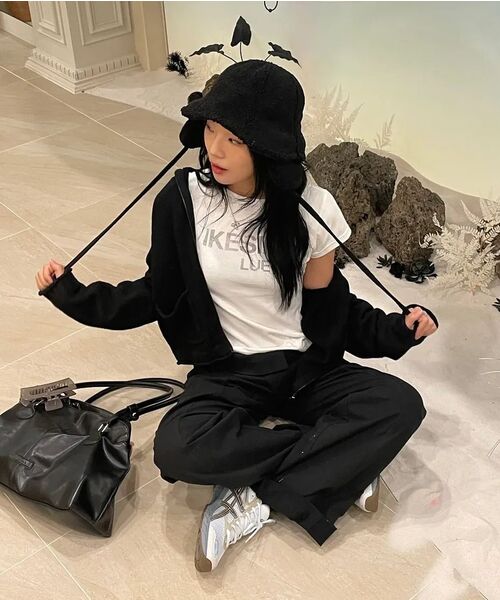 Miseki SEOUL(ミセキソウル)の「belted folding wide pants BLACK(その他パンツ・レディース・その他・1/2)」の5枚目の写真