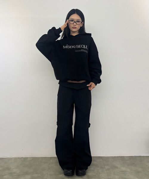 Miseki SEOUL(ミセキソウル)の「belted folding wide pants BLACK(その他パンツ・レディース・その他・1/2)」の6枚目の写真