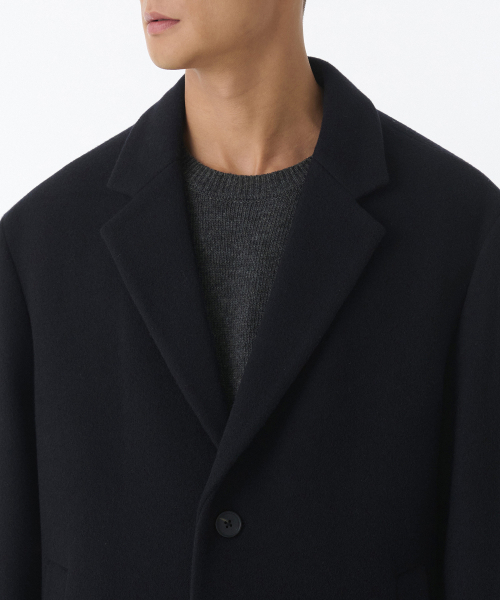 MUSINSA STANDARD（ムシンサスタンダード）の「デイリーシングルコート[ネイビー]（チェスターコート・メンズ・その他・X-LARGE/XX-LARGE/MEDIUM/LARGE）」の3枚目の写真