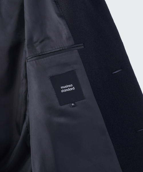 MUSINSA STANDARD（ムシンサスタンダード）の「デイリーシングルコート[ネイビー]（チェスターコート・メンズ・その他・X-LARGE/XX-LARGE/MEDIUM/LARGE）」の6枚目の写真