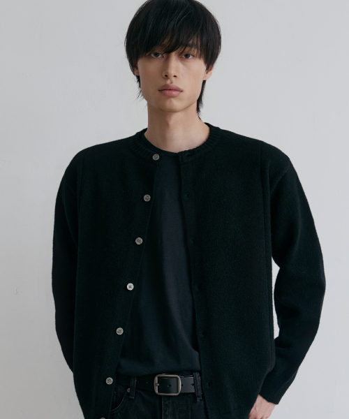 NODU（ノードユー）の「シングルラインラウンドカーディガン[ブラック]（カーディガン/ボレロ・メンズ・その他・MEDIUM/LARGE）」の2枚目の写真