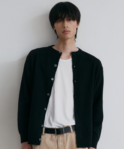 NODU（ノードユー）の「シングルラインラウンドカーディガン[ブラック]（カーディガン/ボレロ・メンズ・その他・MEDIUM/LARGE）」の3枚目の写真