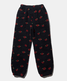 YOUHEE（ユヒ）の「ROSE PATTERN FLEECE PANTS BLACK（スウェットパンツ）」
