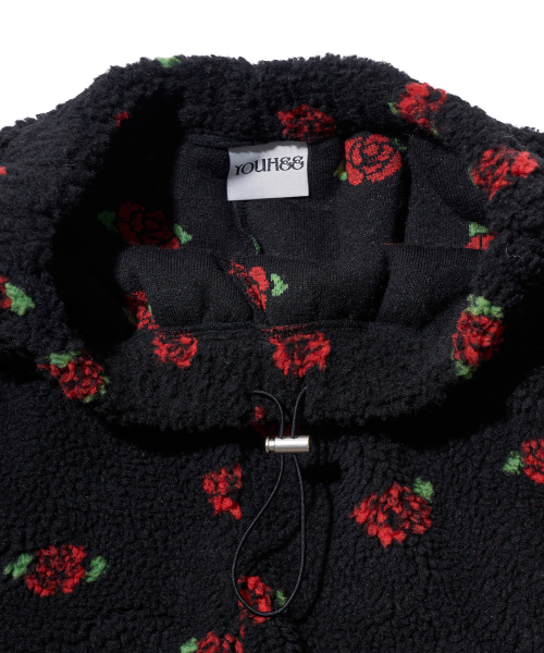 YOUHEE(ユヒ)の「ROSE PATTERN FLEECE PANTS BLACK(スウェットパンツ・レディース・その他・FREE)」の7枚目の写真