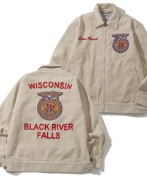【HOUSTON/ヒューストン】CORDUROY EMBROIDERY JACKET (FFA)/コーデュロイ刺繍ジャケット