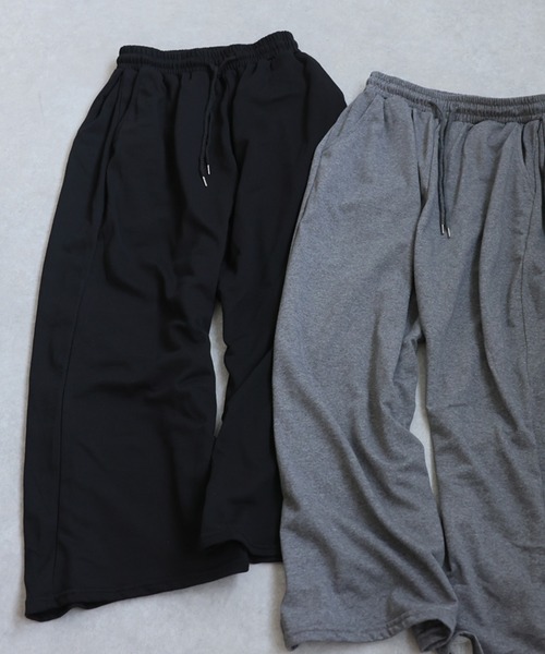 antiqua(アンティカ)の「裏毛 ワイド スウェットパンツ(スウェットパンツ・レディース・チャコールグレー/ブラック・ONESIZE)」の6枚目の写真
