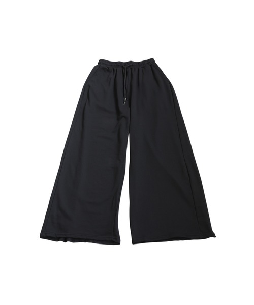 antiqua(アンティカ)の「裏毛 ワイド スウェットパンツ(スウェットパンツ・レディース・チャコールグレー/ブラック・ONESIZE)」の7枚目の写真