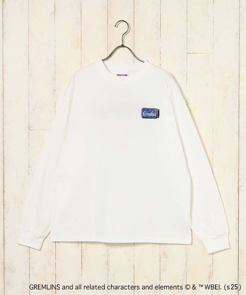 Bleu Bleuet(ブルーブルーエ)の「グレムリンボンバーロンT(Tシャツ/カットソー・レディース・オフホワイト/チャコールグレー・M/L)」の7枚目の写真