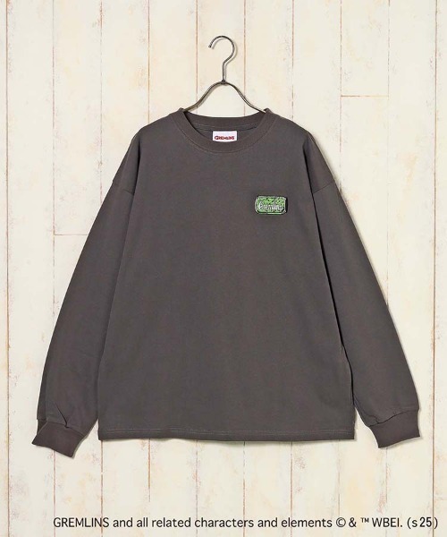 Bleu Bleuet(ブルーブルーエ)の「グレムリンボンバーロンT(Tシャツ/カットソー・レディース・オフホワイト/チャコールグレー・M/L)」の8枚目の写真